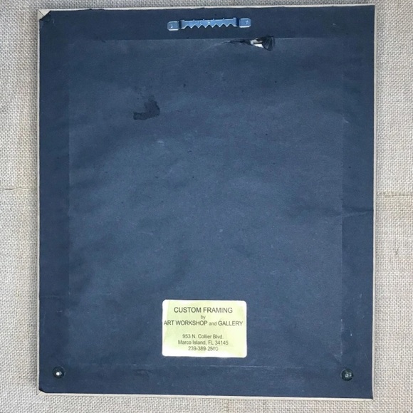 Orange Tabby Cat In Window Drawing Art Framed Whimsical Kitty Lover Hobbyist - Picture 3 of 3